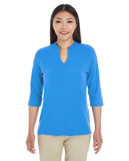 Devon & Jones Ladies' Perfect Fit™ Tailored Open Neckline Top DP188W #color_FRENCH BLUE