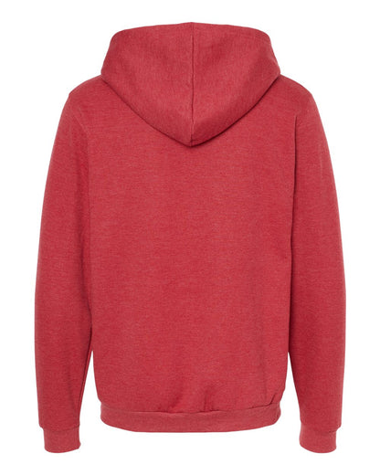 M&O Unisex Zipper Fleece Hoodie 3331 #color_Heather Red