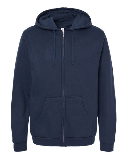 M&O Unisex Zipper Fleece Hoodie 3331 #color_Navy