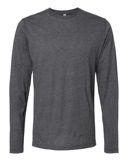 M&O Poly-Blend Long Sleeve T-Shirt 3520 #color_Heather Charcoal