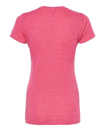 M&O Women's Deluxe Blend T-Shirt 3540 #color_Heather Fuchsia