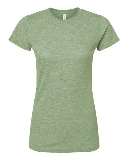 M&O Women's Deluxe Blend T-Shirt 3540 #color_Heather Green