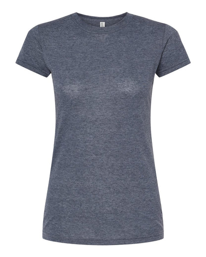 M&O Women's Deluxe Blend T-Shirt 3540 #color_Heather Navy