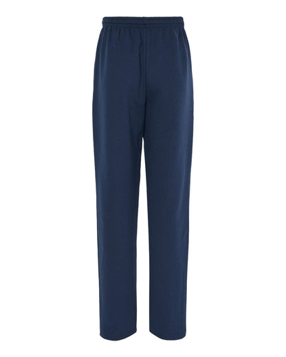 King Fashion Pocketed Open Bottom Sweatpants KF9022 #color_Navy