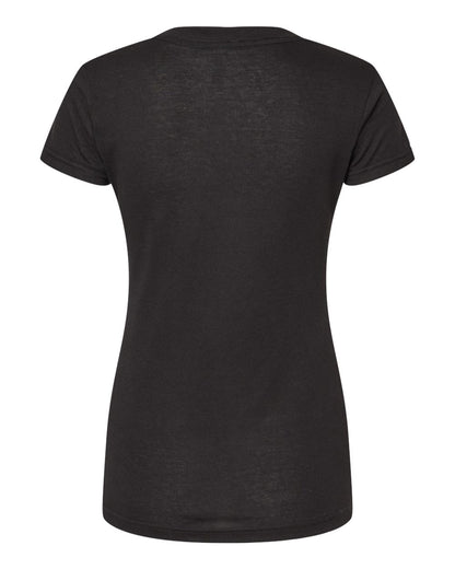 M&O Women's Deluxe Blend V-Neck T-Shirt 3542 #color_Black