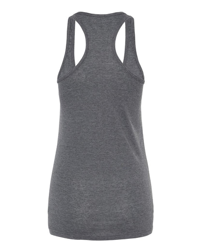 M&O Women's Racerback Blend Tank 3590 #color_Heather Charcoal