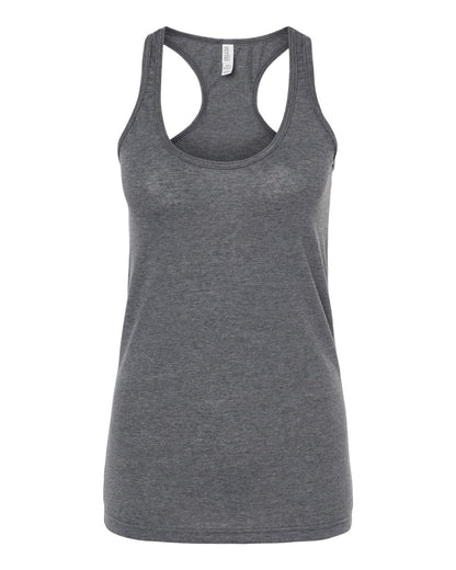 M&O Women's Racerback Blend Tank 3590 #color_Heather Charcoal