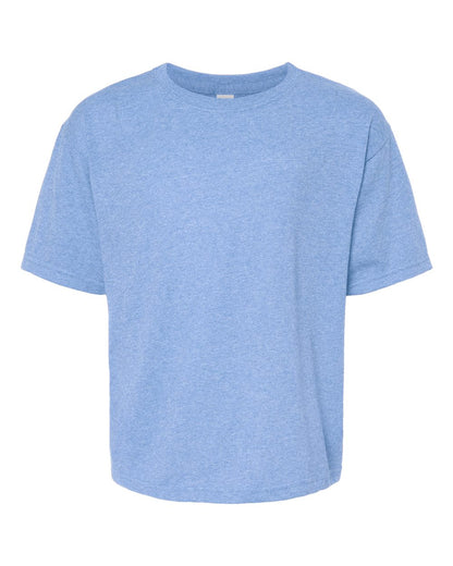 M&O Youth Gold Soft Touch T-Shirt 4850 #color_Light Blue Heather