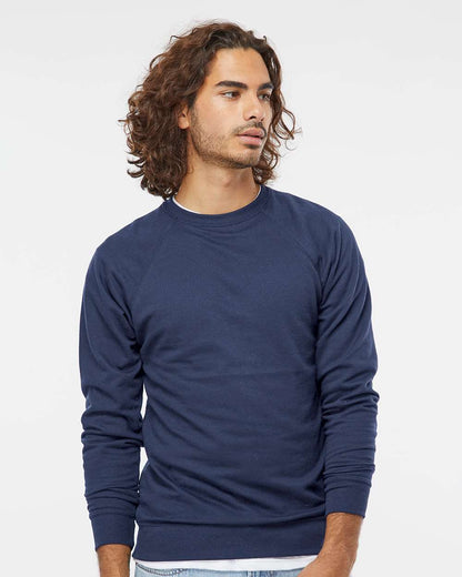 Independent Trading Co. Icon Lightweight Loopback Terry Crewneck Sweatshirt SS1000C #colormdl_Indigo