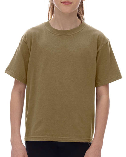 M&O Youth Gold Soft Touch T-Shirt 4850 #color_Sand