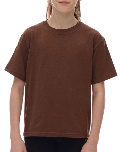 M&O Youth Gold Soft Touch T-Shirt 4850 #color_Brown