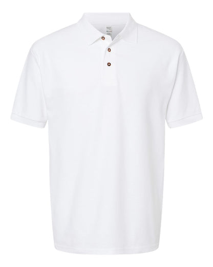 M&O Ring-Spun Piqué Polo 7002 #color_White