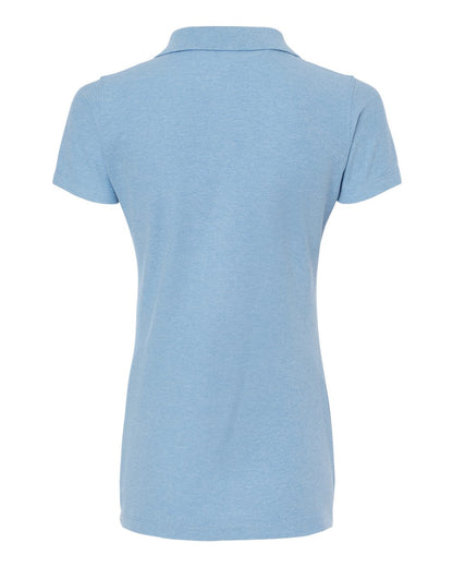 M&O Women's Soft Touch Polo 7007 #color_Light Blue Heather