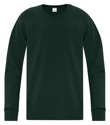 Atc Everyday Collection Everyday Cotton L/S Yth Tee ATC1015Y #color_Dark Green