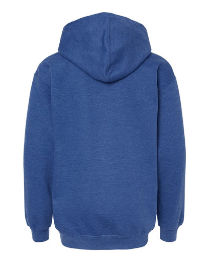 M&O Youth Fleece Pullover Hoodie 3322 #color_Heather Royal