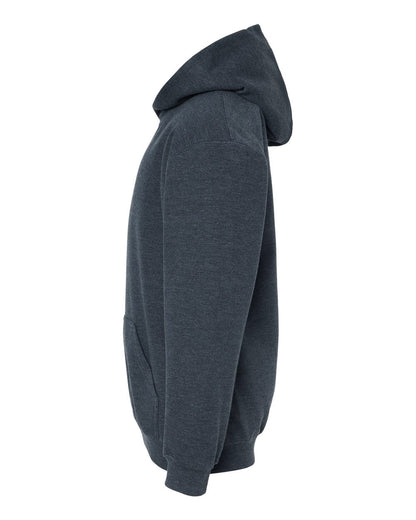 M&O Youth Fleece Pullover Hoodie 3322 #color_Heather Navy