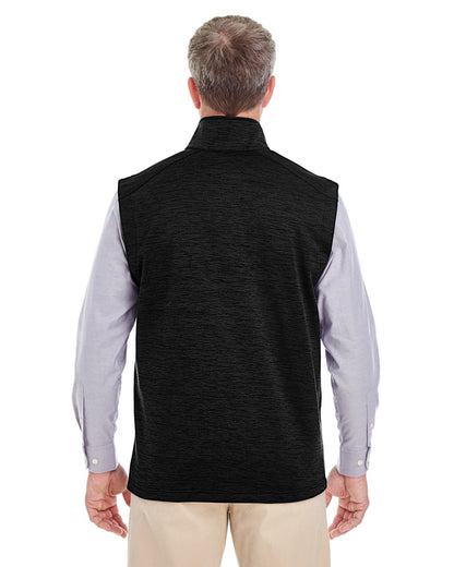 Devon & Jones Men's Newbury Mélange Fleece Vest DG797 #color_BLACK HEATHER