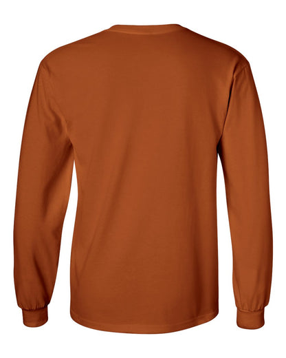 Gildan Ultra Cotton® Long Sleeve T-Shirt 2400 #color_Texas Orange