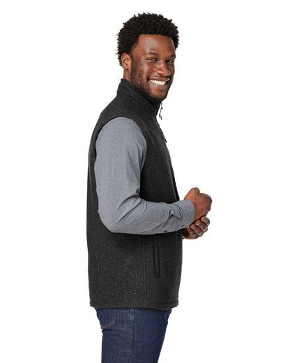 North End Men's Aura Sweater Fleece Vest NE714 #color_BLACK