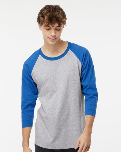 M&O Raglan Three-Quarter Sleeve Baseball T-Shirt 5540 M&amp;O Raglan Three-Quarter Sleeve Baseball T-Shirt 5540