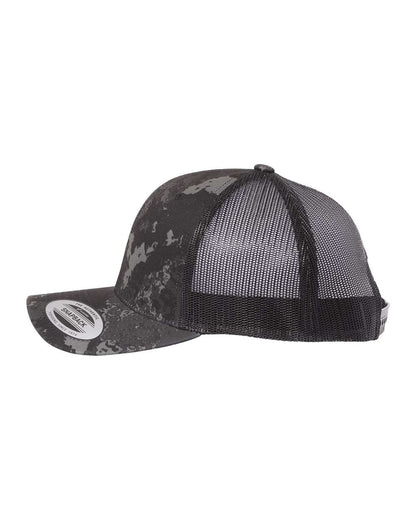 YP Classics Retro Trucker Cap 6606 #color_Poseidon Black