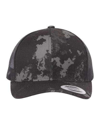 YP Classics Retro Trucker Cap 6606 #color_Poseidon Black