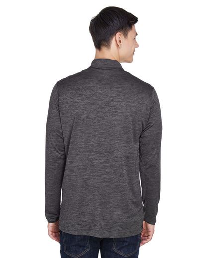 Core365 Men's Kinetic Performance Quarter-Zip CE401 #color_CARBON / BLACK