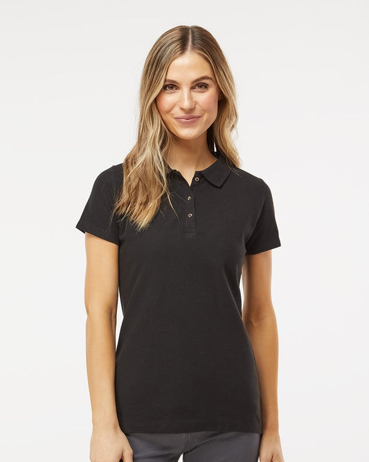 M&O Women's Ringspun Pique Polo 7600