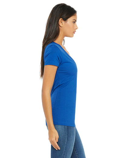 BELLA + CANVAS Ladies' Jersey Short-Sleeve Deep V-Neck T-Shirt B6035 #color_TRUE ROYAL