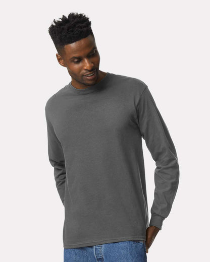 Gildan Ultra Cotton® Long Sleeve T-Shirt 2400 #colormdl_Charcoal