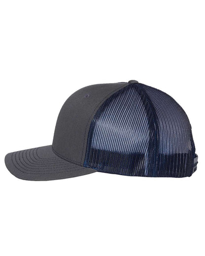 Richardson Snapback Trucker Cap 112 #color_Charcoal/ Navy