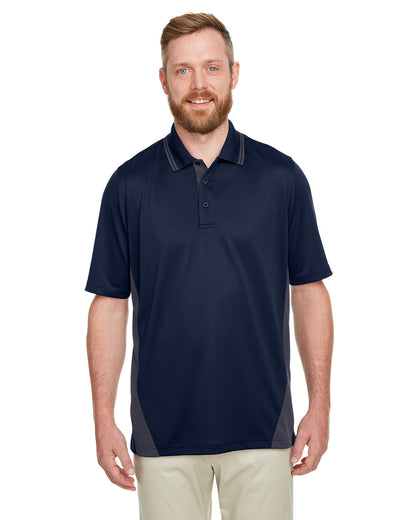 Harriton Men's Flash Snag Protection Plus IL Colorblock Polo M386 #color_DK NAVY / DK CHRC