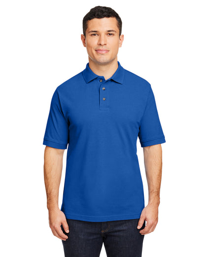 Harriton Men's Short-Sleeve Polo M200 #color_TRUE ROYAL