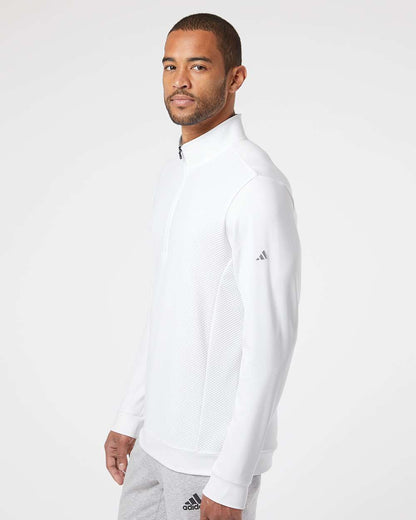 Adidas Performance Textured Quarter-Zip Pullover A295 #colormdl_White