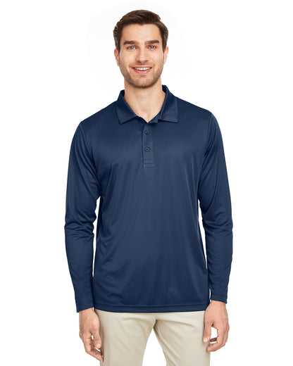 Team 365 Men's Zone Performance Long Sleeve Polo TT51L #color_SPORT DARK NAVY