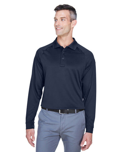 Harriton Men's Advantage Snag Protection Plus Long-Sleeve Tactical Polo M211L #color_DARK NAVY