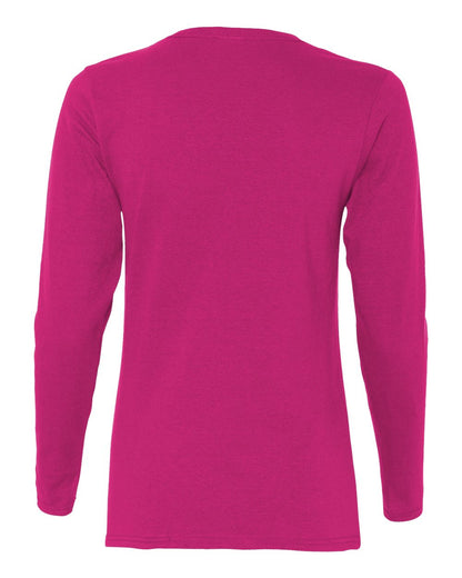 Gildan Heavy Cotton™ Women’s Long Sleeve T-Shirt 5400L #color_Heliconia