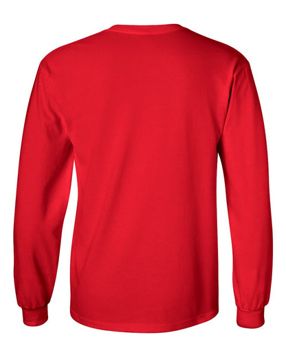 Gildan Ultra Cotton® Long Sleeve T-Shirt 2400 #color_Red