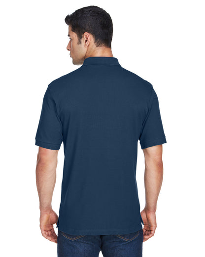 Harriton Men's Tall Short-Sleeve Polo M200T #color_NAVY