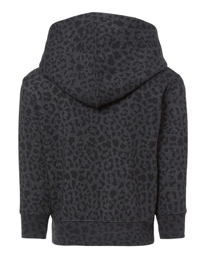 Rabbit Skins Toddler Pullover Fleece Hoodie 3326 #color_Black Leopard