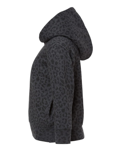 Rabbit Skins Toddler Pullover Fleece Hoodie 3326 #color_Black Leopard