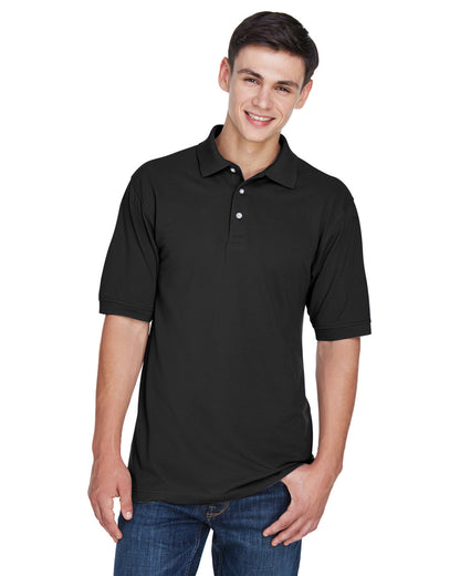 Harriton Men's Tall Easy Blend™ Polo M265T #color_BLACK