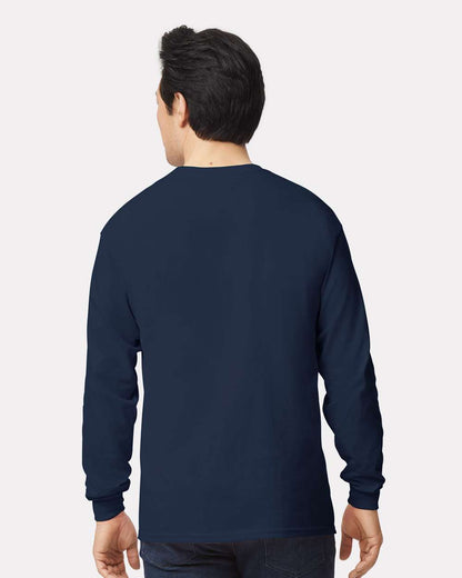 Gildan Ultra Cotton® Long Sleeve T-Shirt 2400 #colormdl_Navy