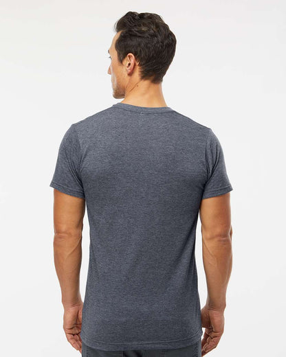 M&O Deluxe Blend V-Neck T-Shirt 3543 #colormdl_Heather Navy