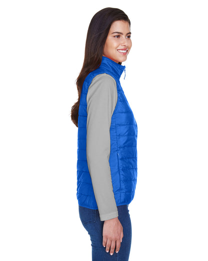 Core365 Ladies' Prevail Packable Puffer Vest CE702W #color_TRUE ROYAL