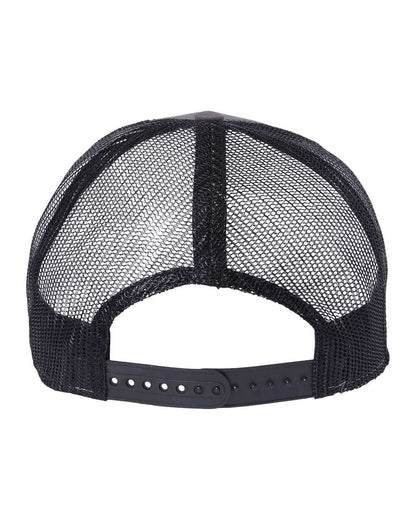 Atlantis Headwear Sustainable Recy Three Trucker Cap RETH #color_Dark Grey/ Black