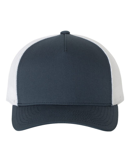 YP Classics Five-Panel Retro Trucker Cap 6506 #color_Navy/ White