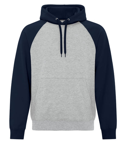 Atc Everyday Collection Everyday Fleece TwoTone Hooded ATCF2550 #color_AthHthr/DNavy