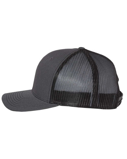 Richardson Snapback Trucker Cap 112 #color_Charcoal/ Black