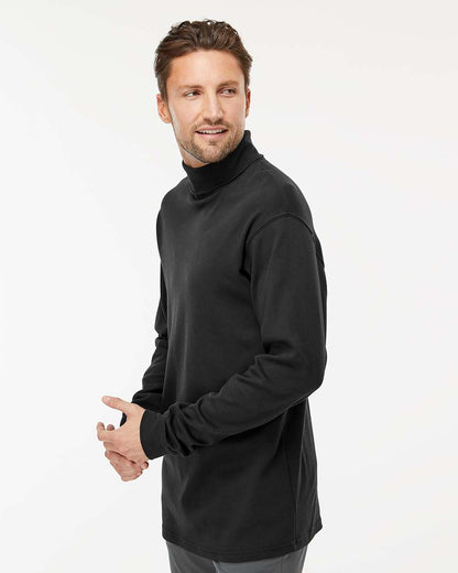 King Fashion Interlock Turtleneck Long Sleeve T-Shirt KF4900 #colormdl_Black